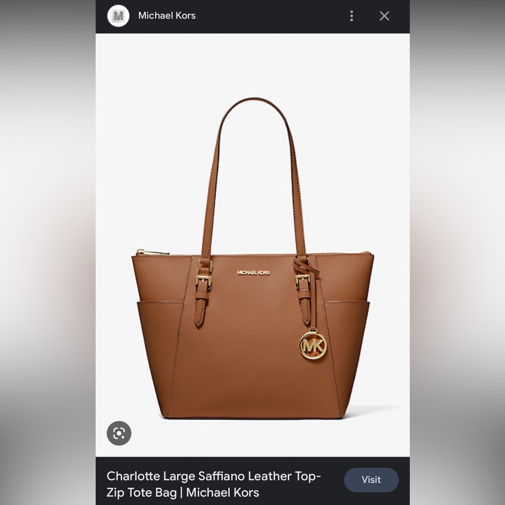 Michael Kors Michael Charlotte- Large Saffiano tote.